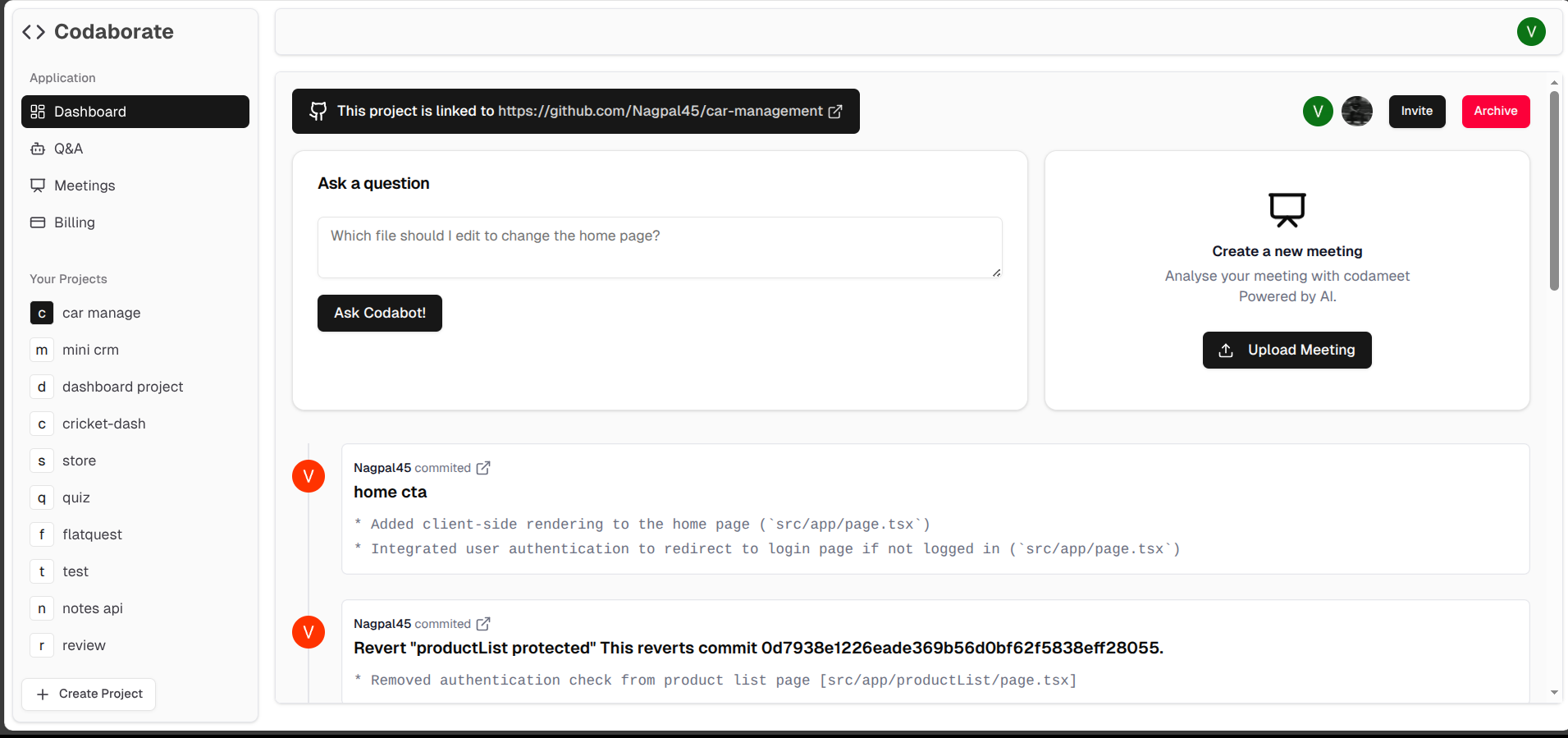 Codaborate Screenshot 1